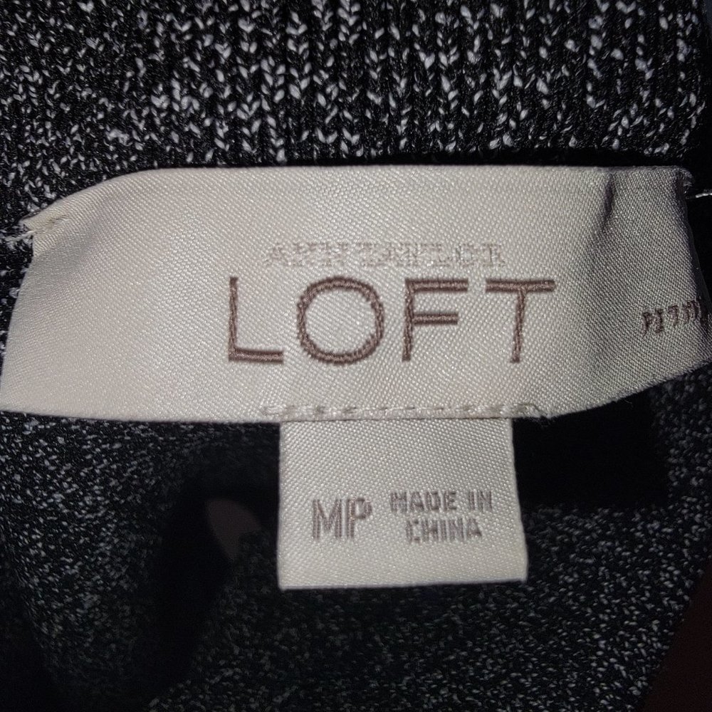 Ann Taylor Loft Petites Mini Skirt Size MP Like New - Heathered black - Picture 3 of 4